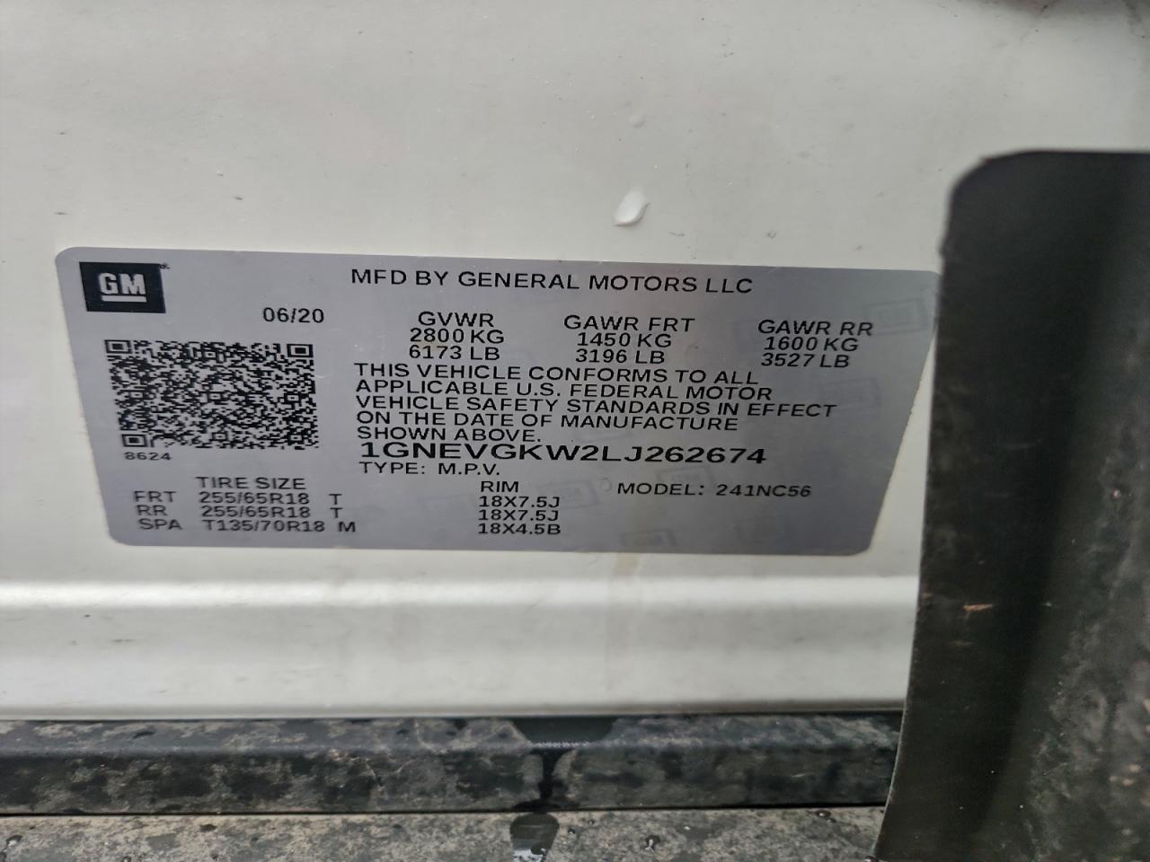 2020 CHEVROLET TRAVERSE