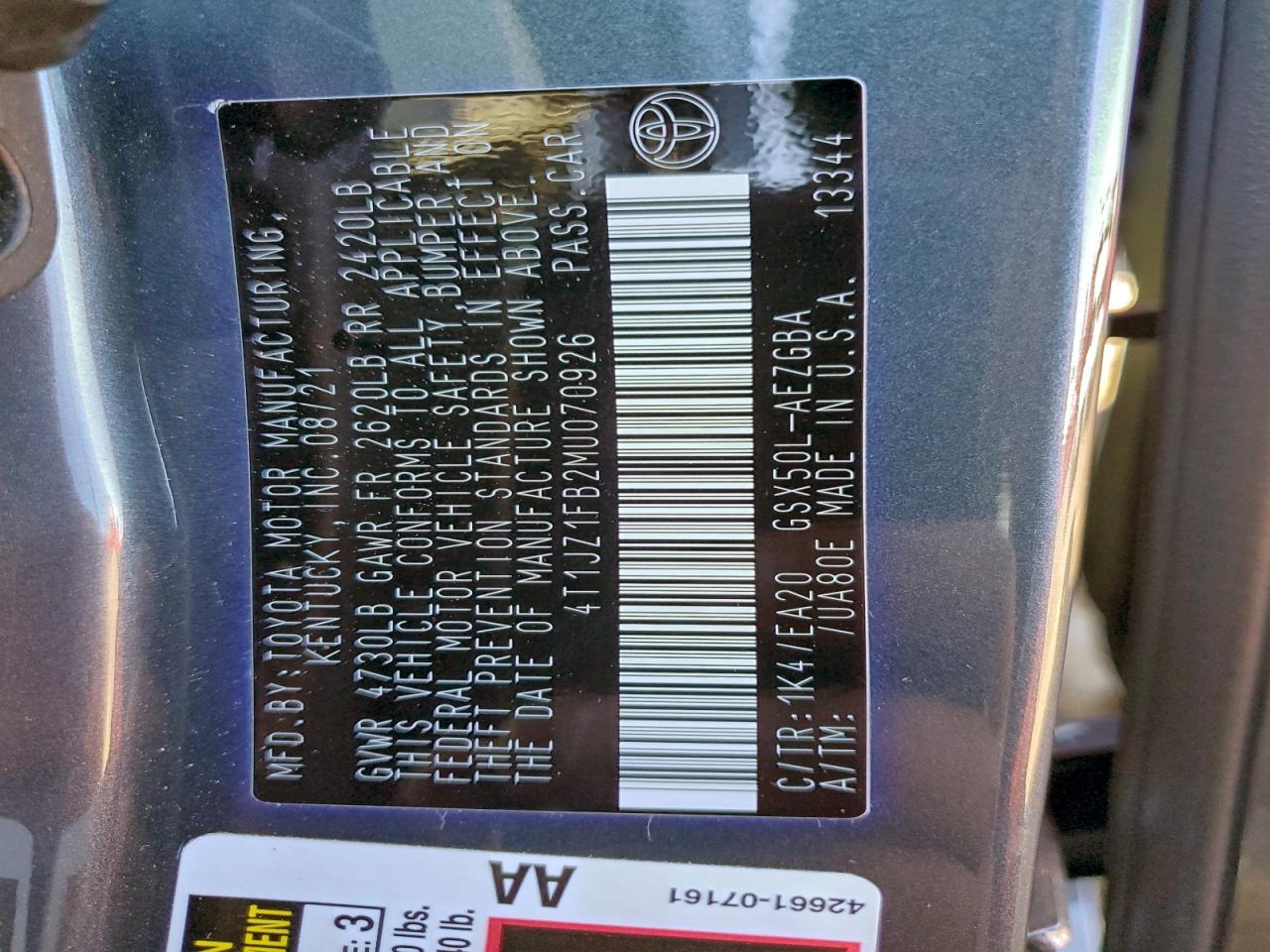 2021 TOYOTA Avalon