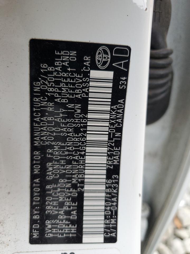 2016 TOYOTA COROLLA