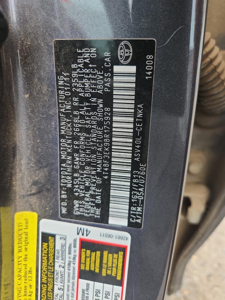 2011 TOYOTA CAMRY