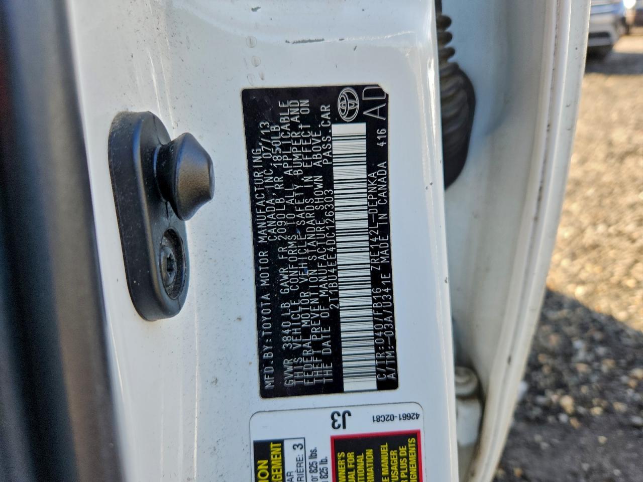 2013 TOYOTA COROLLA