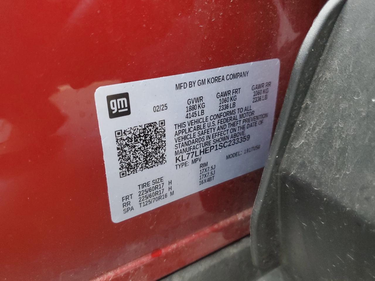 2025 CHEVROLET TRAX