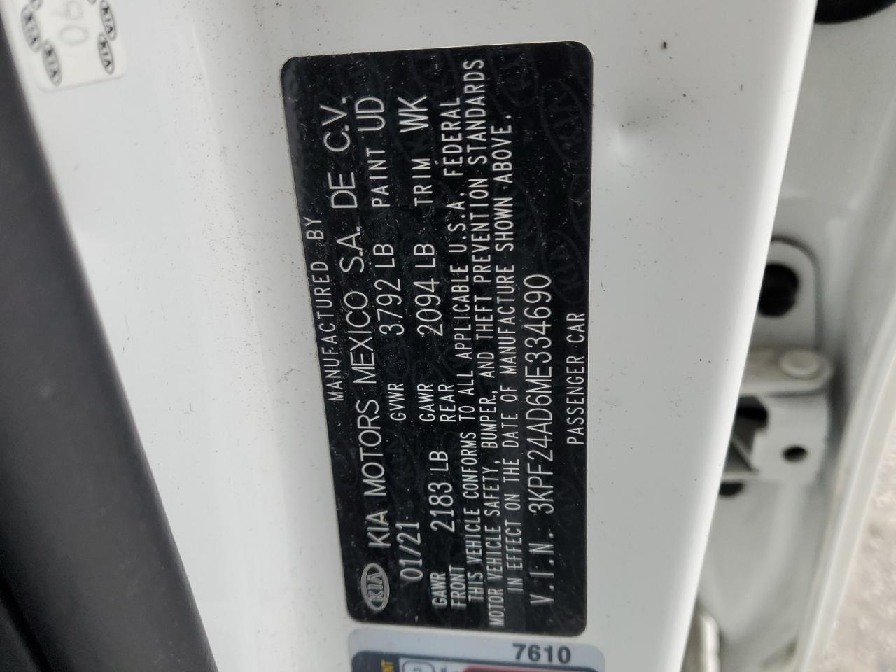 2021 KIA FORTE