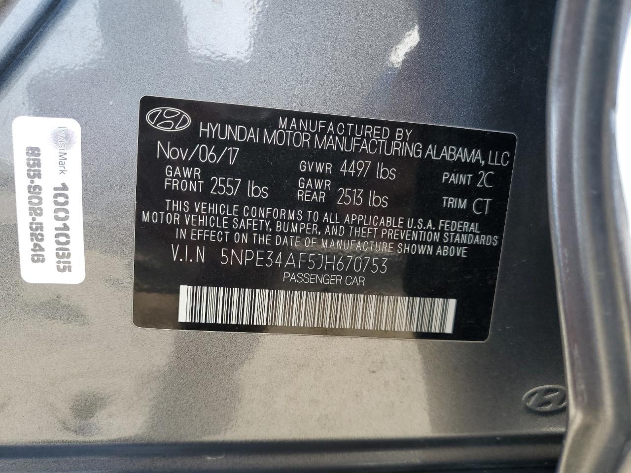 2018 HYUNDAI SONATA