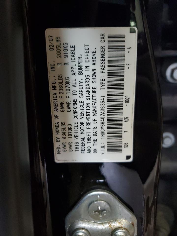 2007 HONDA ACCORD