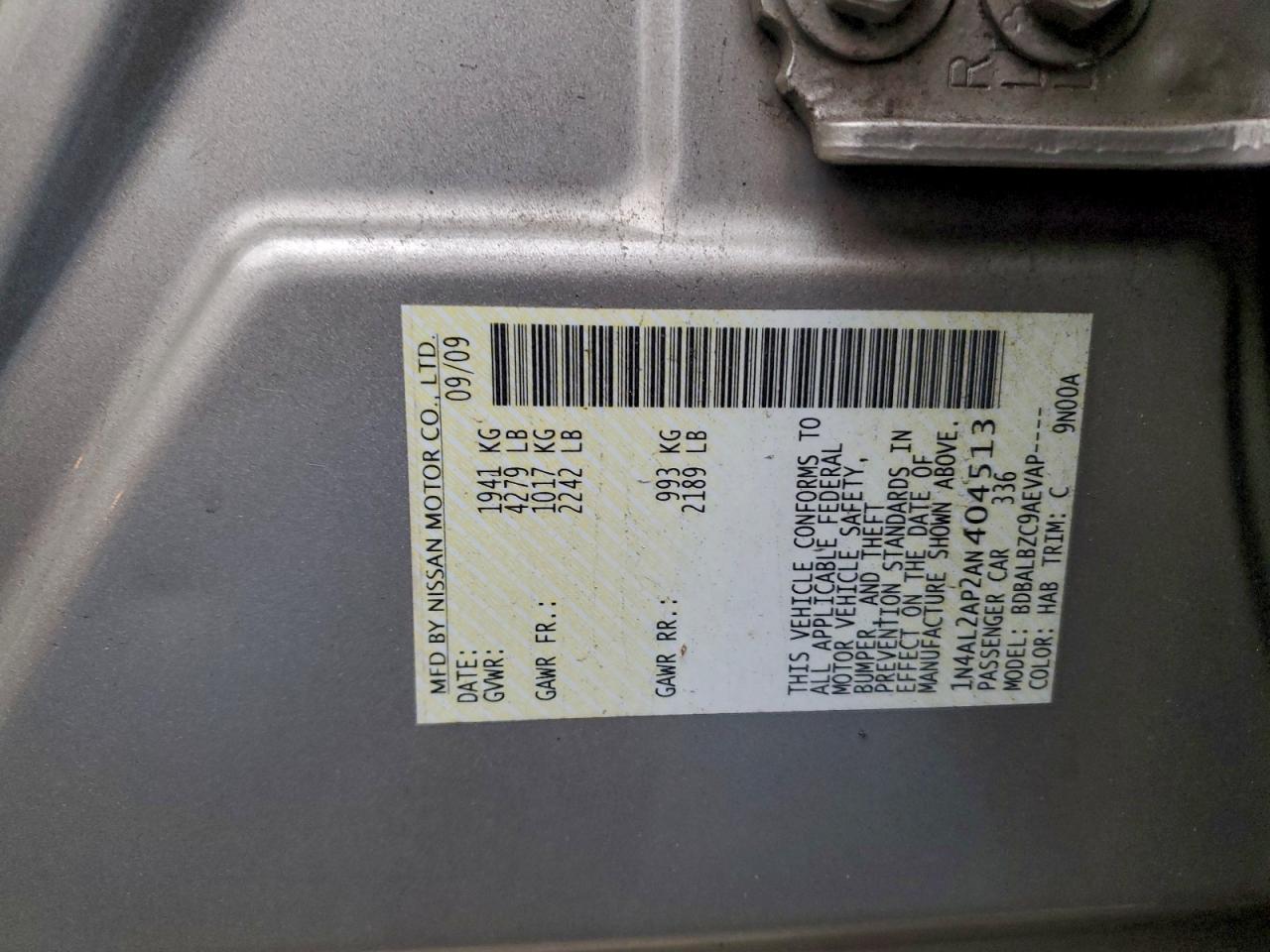 2010 NISSAN ALTIMA