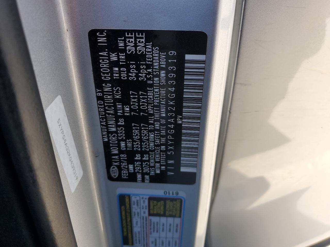 2019 KIA SORENTO