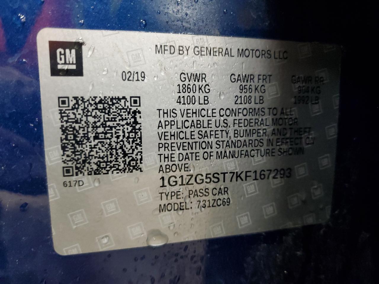 2019 CHEVROLET MALIBU
