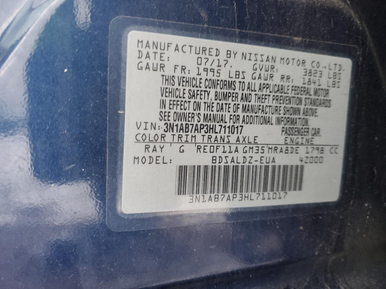 2017 NISSAN SENTRA
