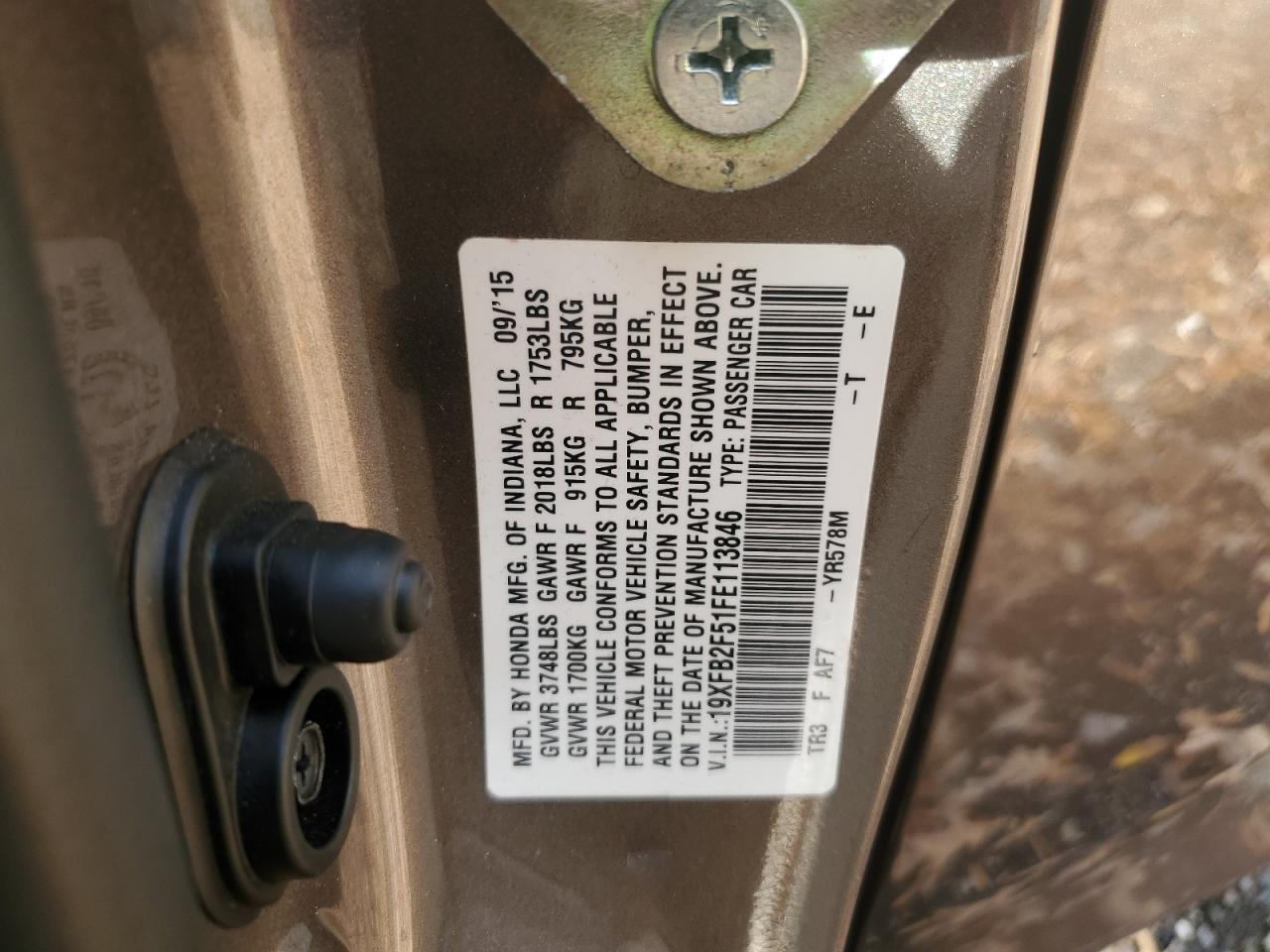 2015 HONDA CIVIC