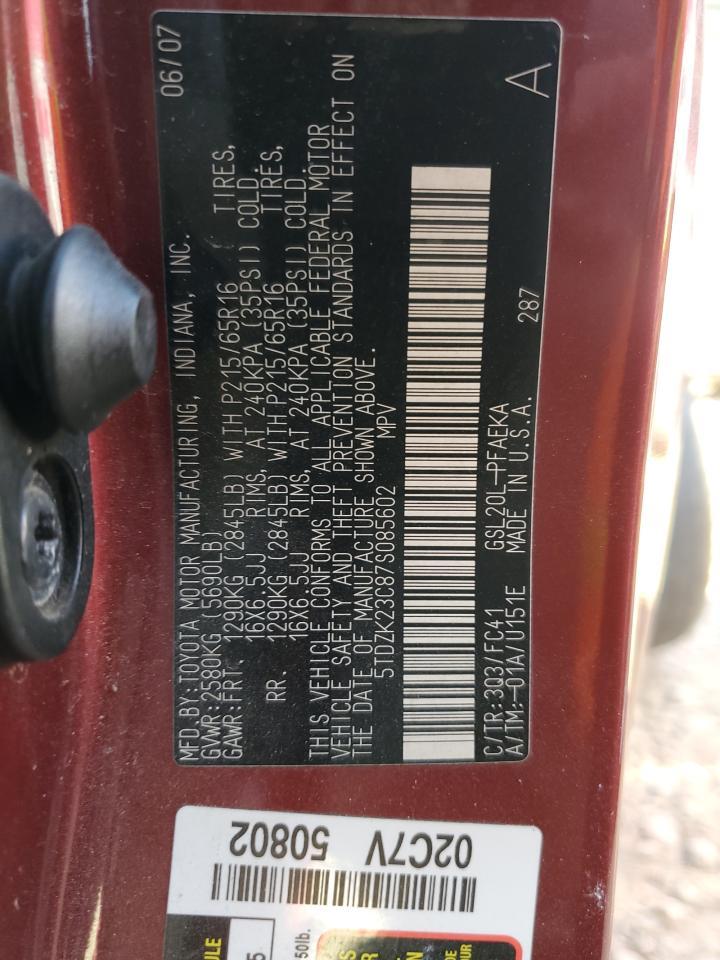 2007 TOYOTA SIENNA
