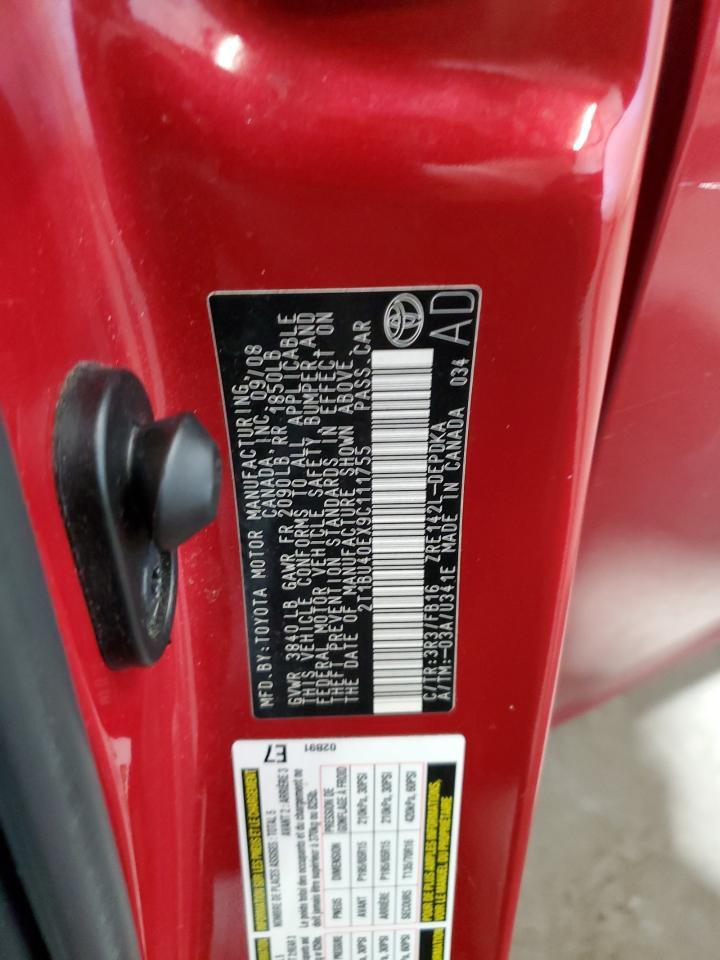 2009 TOYOTA COROLLA