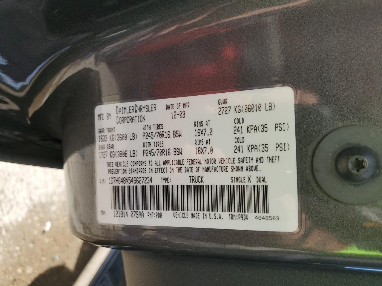 2004 DODGE Dakota