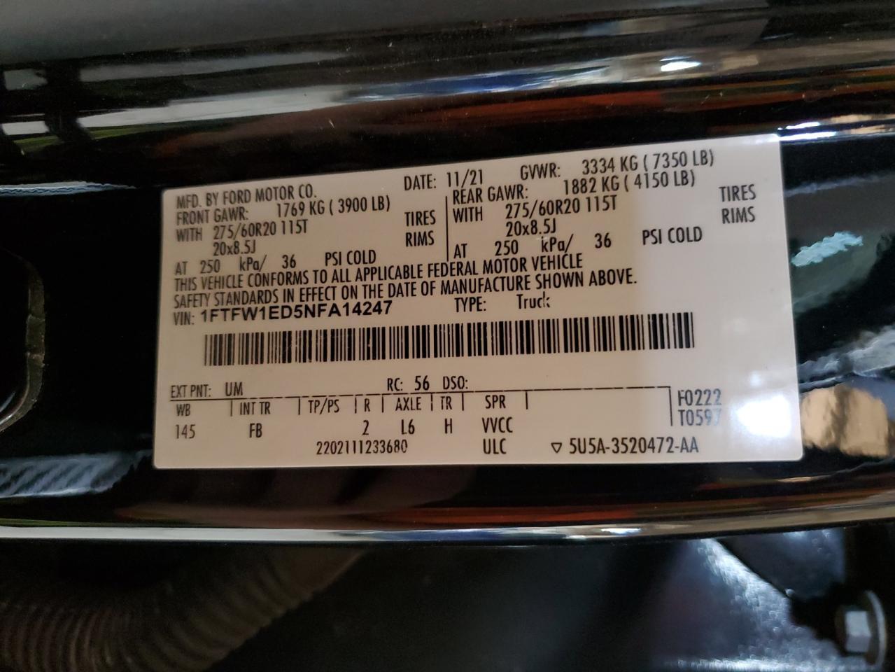 2022 FORD F-150