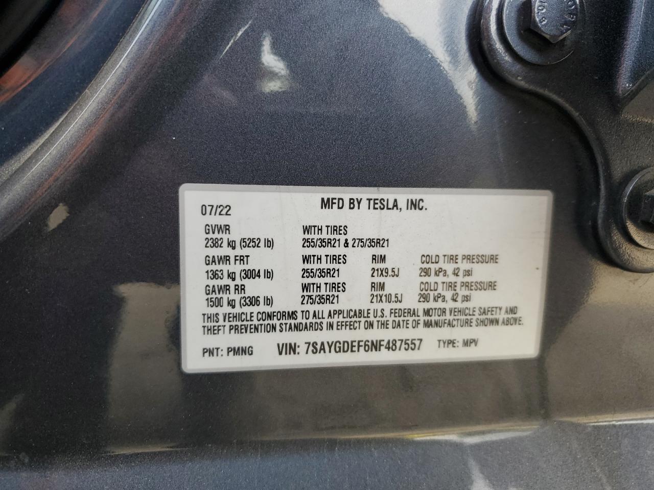 2022 TESLA MODEL Y