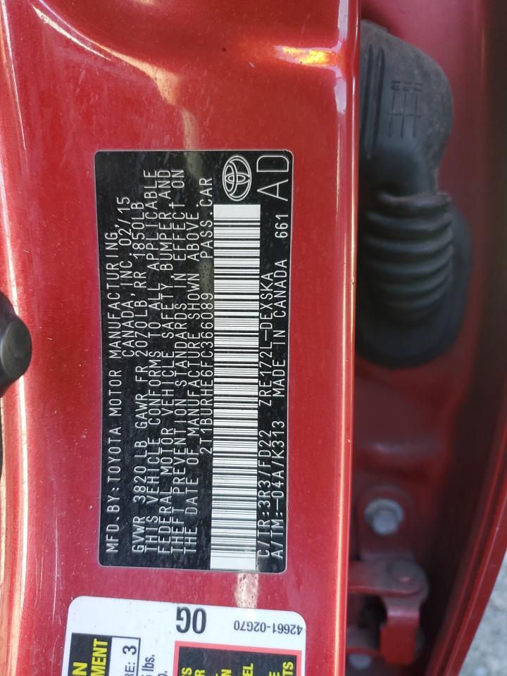2015 TOYOTA COROLLA