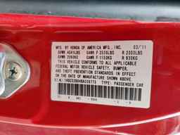 2011 HONDA ACCORD