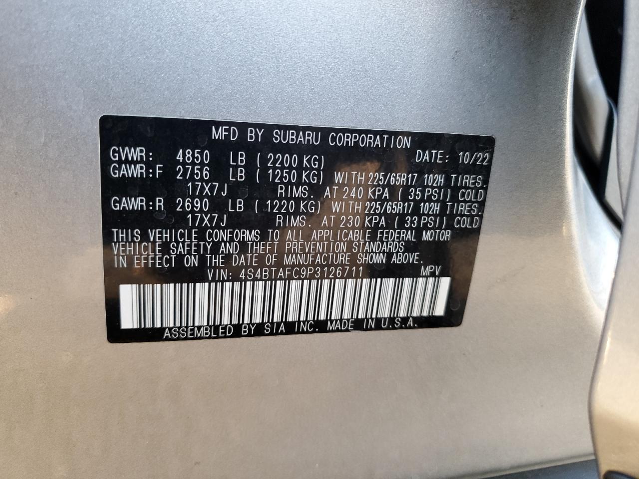 2023 SUBARU Outback
