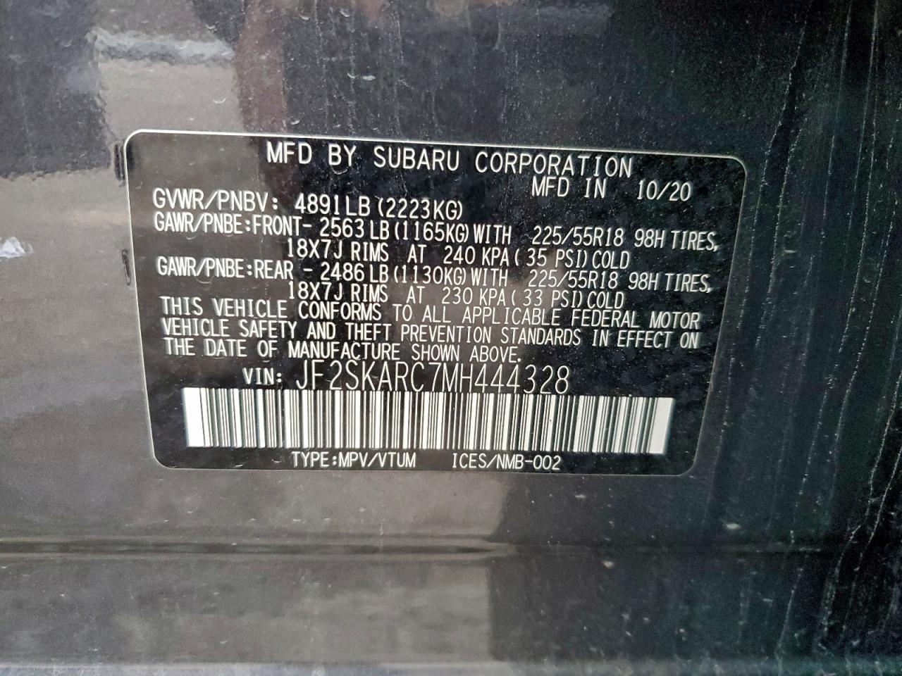 2021 SUBARU FORESTER