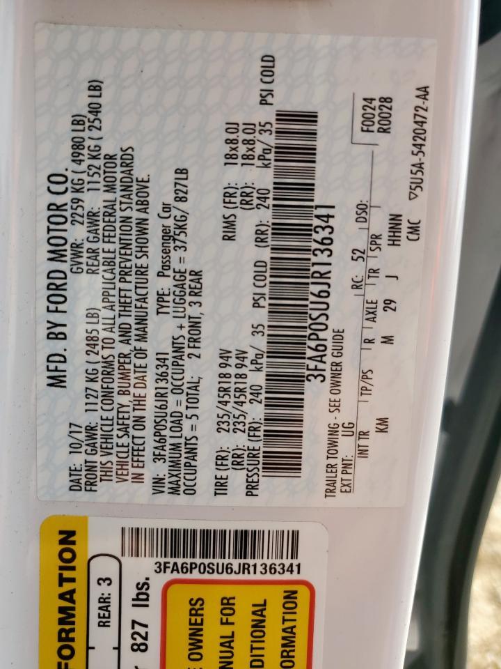 2018 FORD FUSION