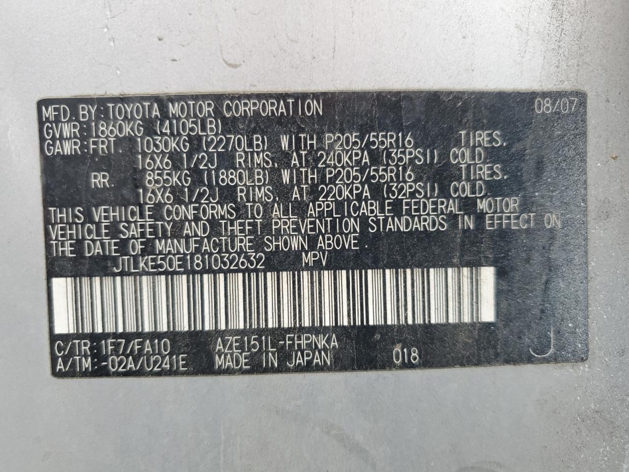 2008 TOYOTA SCION