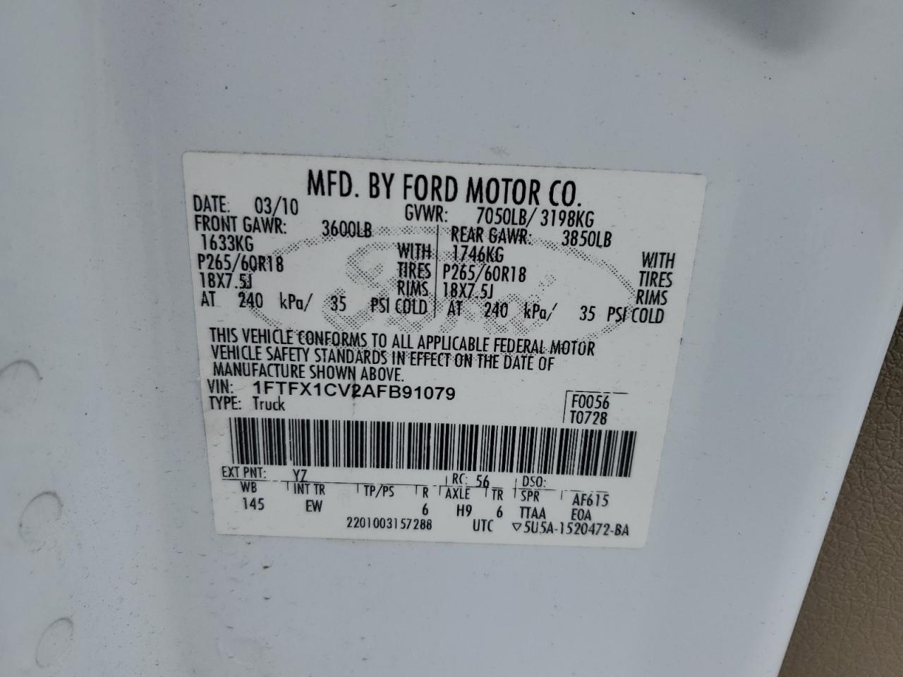 2010 FORD F-150