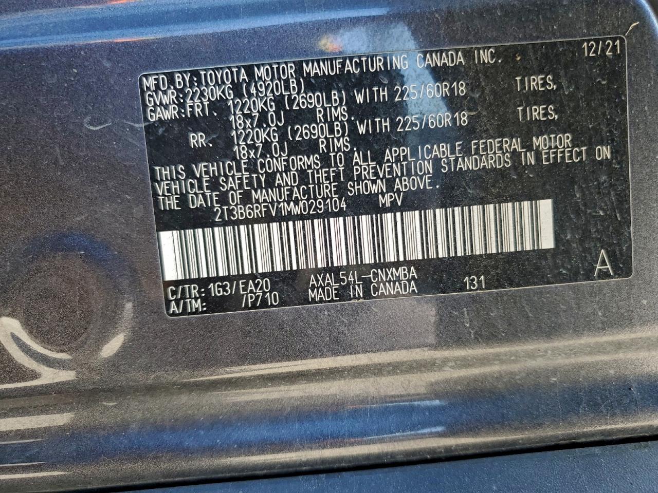 2021 TOYOTA RAV4