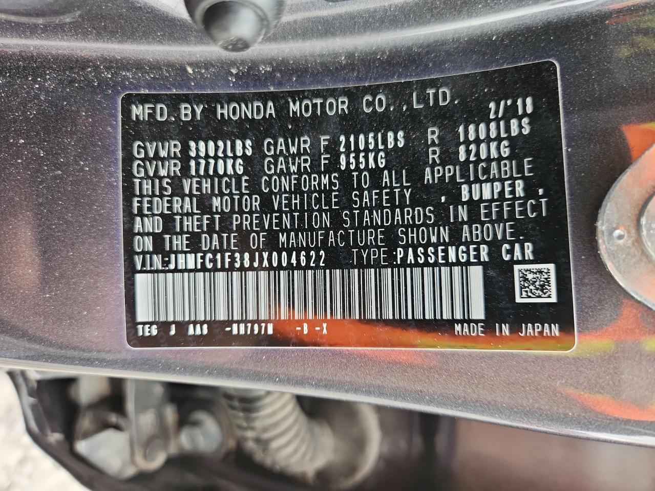 2018 HONDA CIVIC