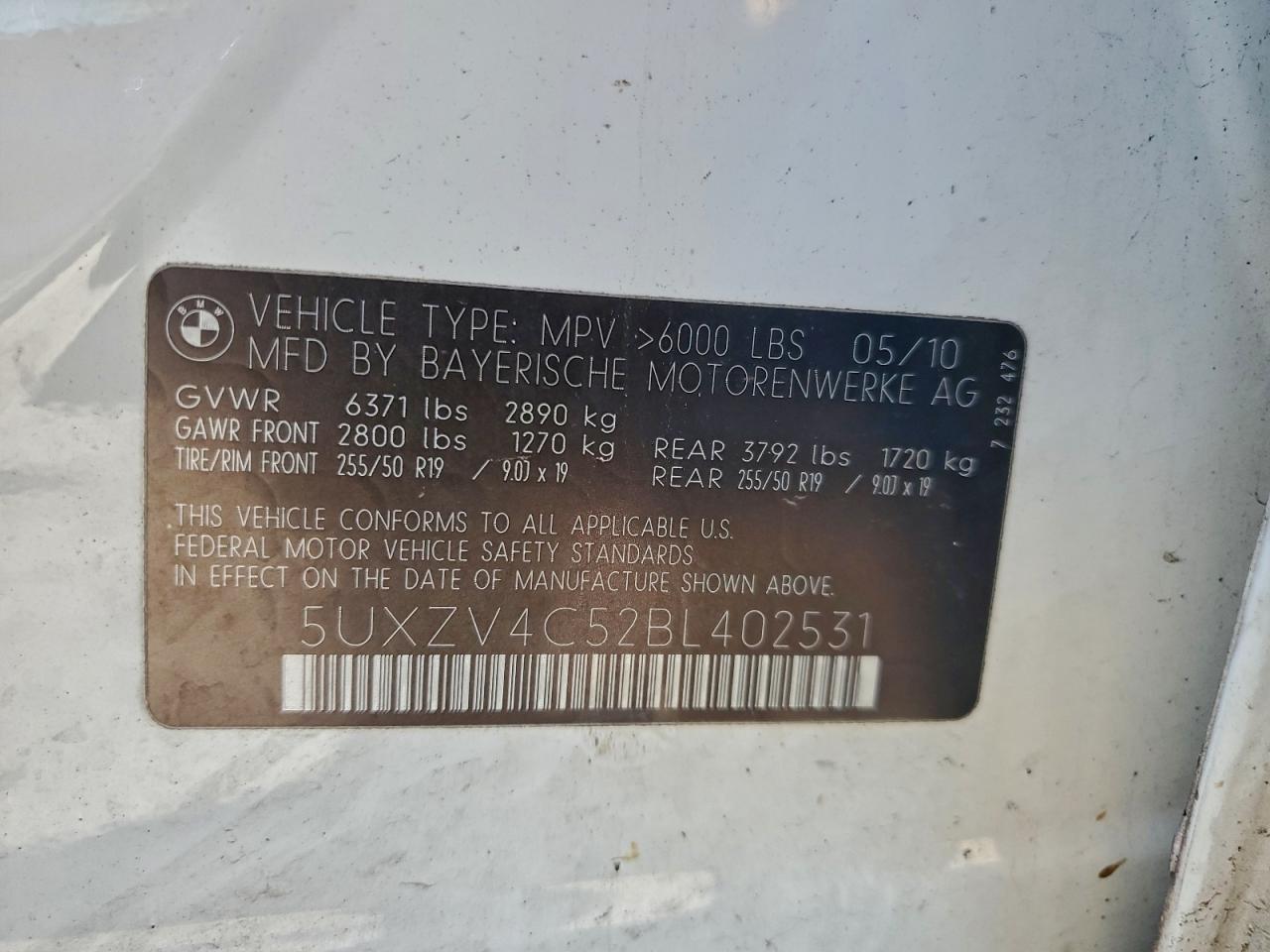 2011 BMW X5