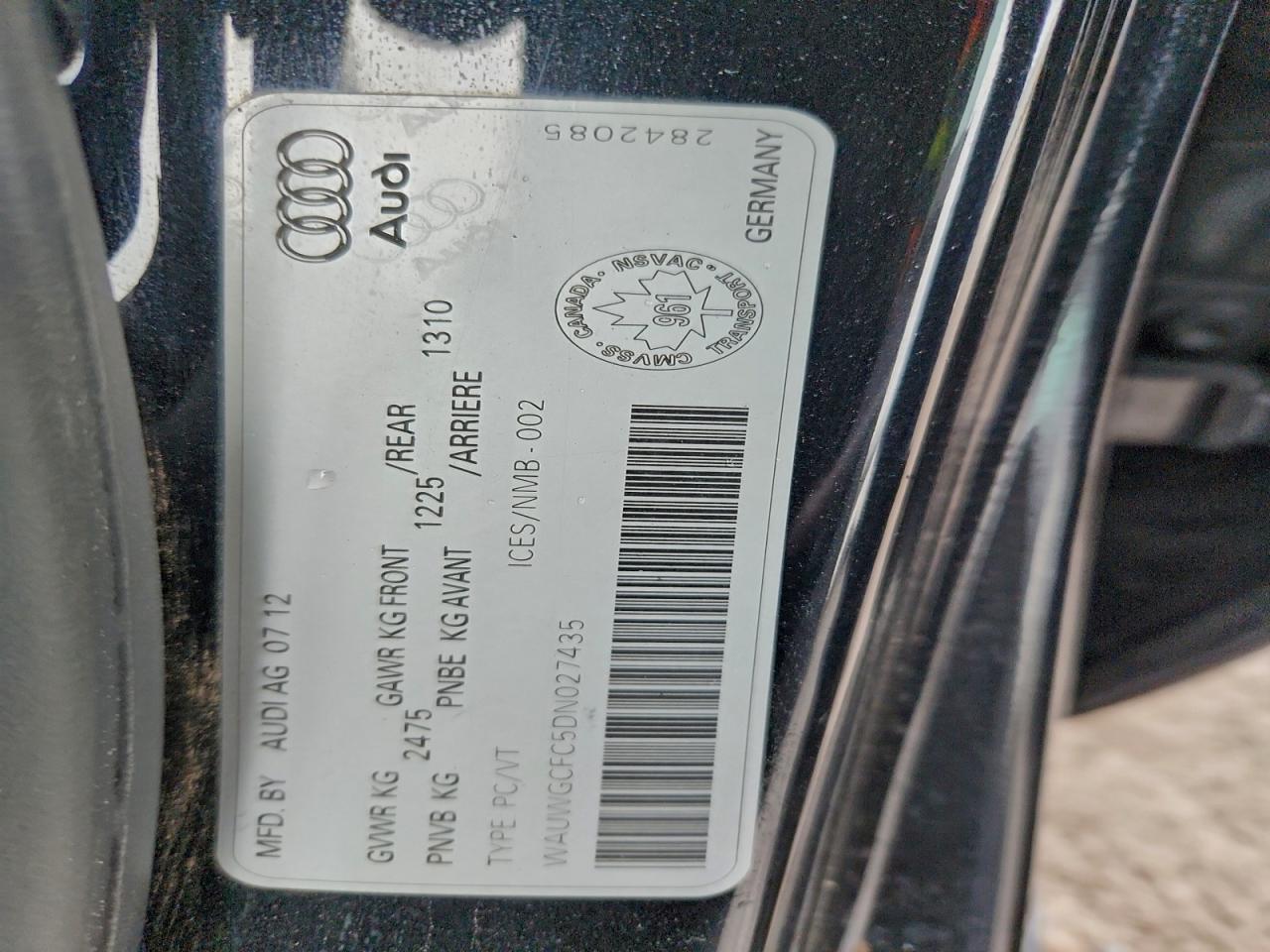 2013 AUDI A7 Quattro