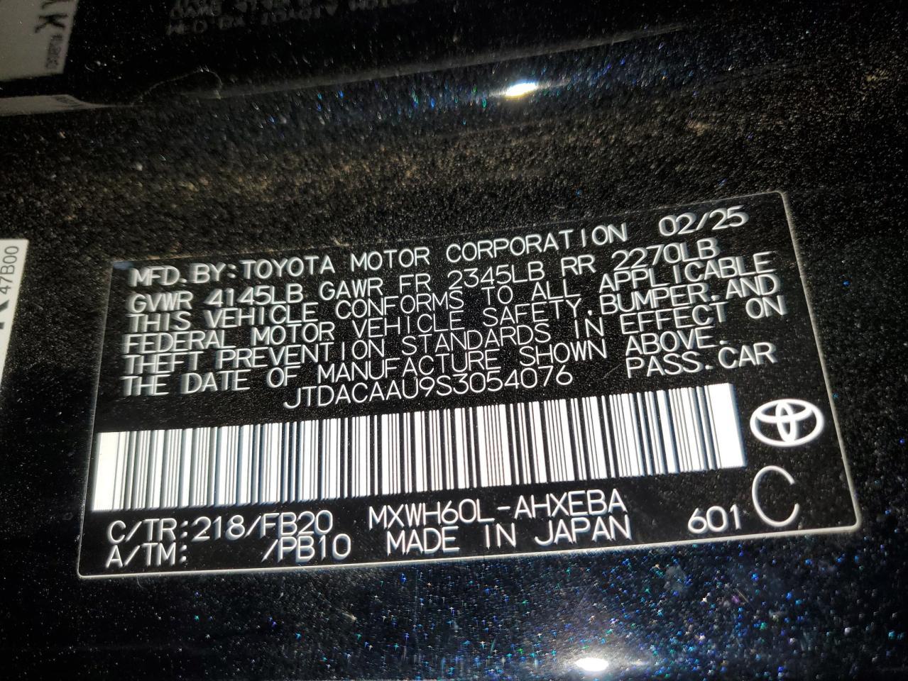 2025 TOYOTA PRIUS