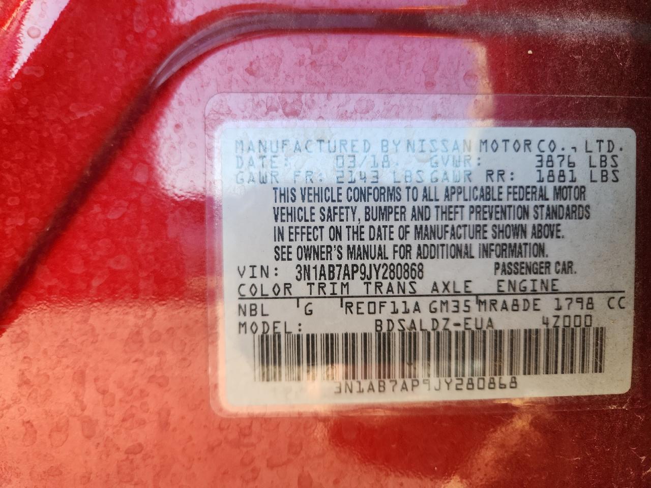 2018 NISSAN SENTRA