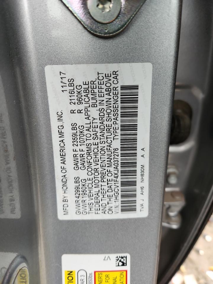 2018 HONDA ACCORD