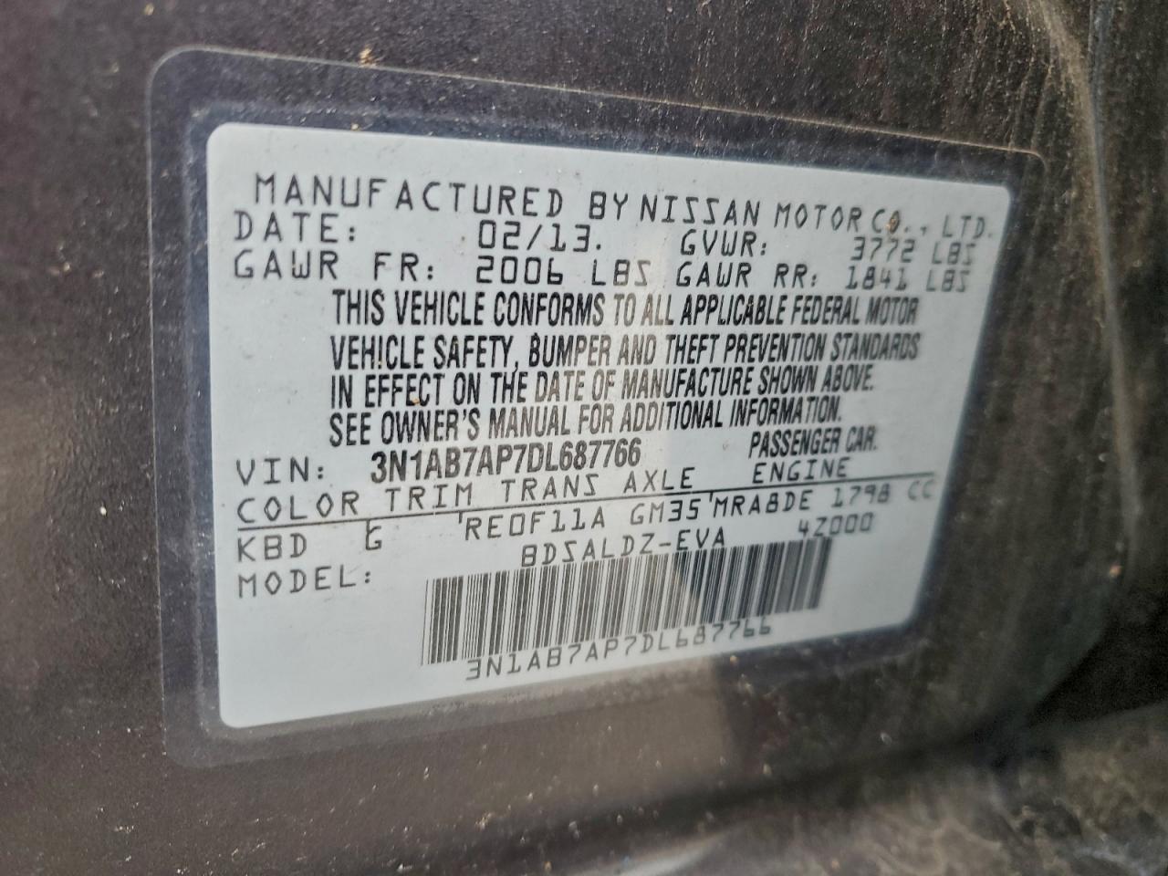 2013 NISSAN SENTRA