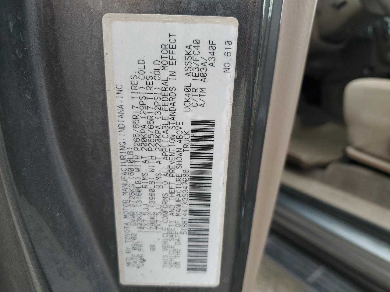2003 TOYOTA TUNDRA