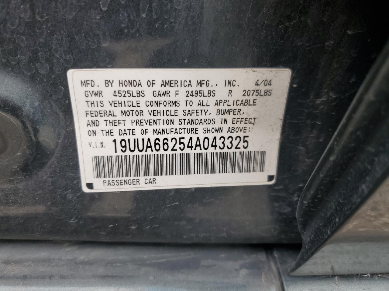 2004 ACURA TL
