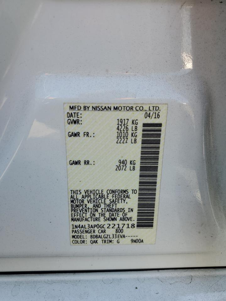2016 NISSAN ALTIMA