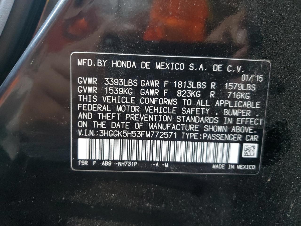 2015 HONDA FIT