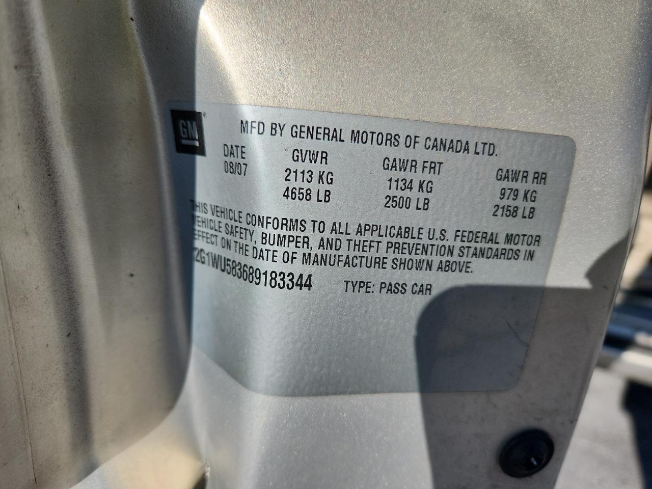 2008 CHEVROLET IMPALA