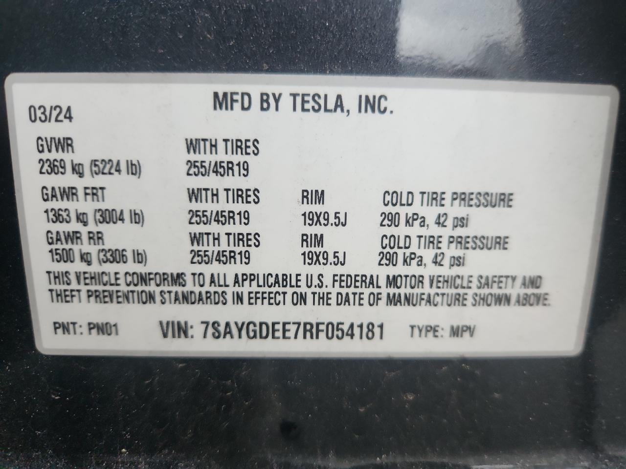 2024 TESLA MODEL Y