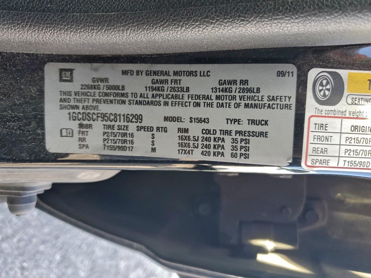 2012 CHEVROLET COLORADO