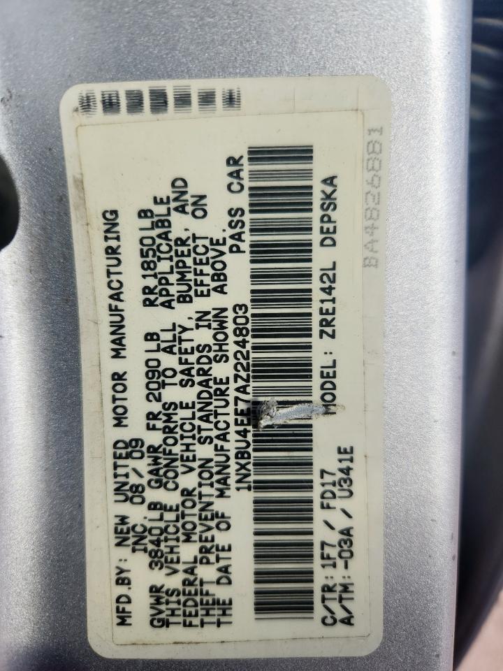 2010 TOYOTA COROLLA