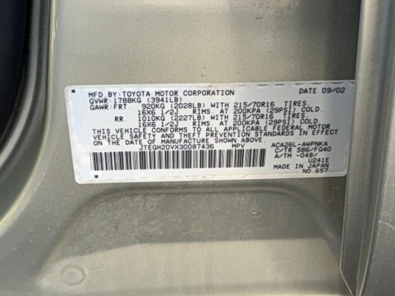 2003 TOYOTA RAV4
