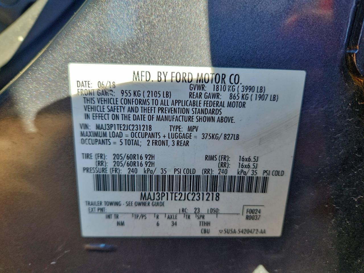 2018 FORD EcoSport
