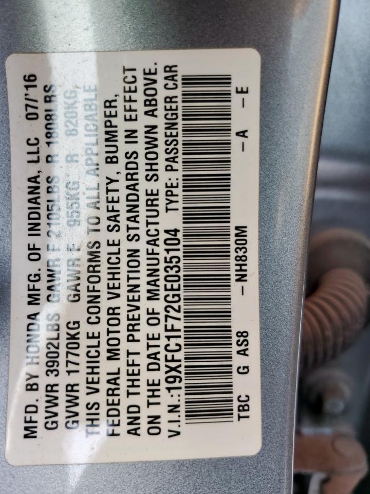 2016 HONDA CIVIC