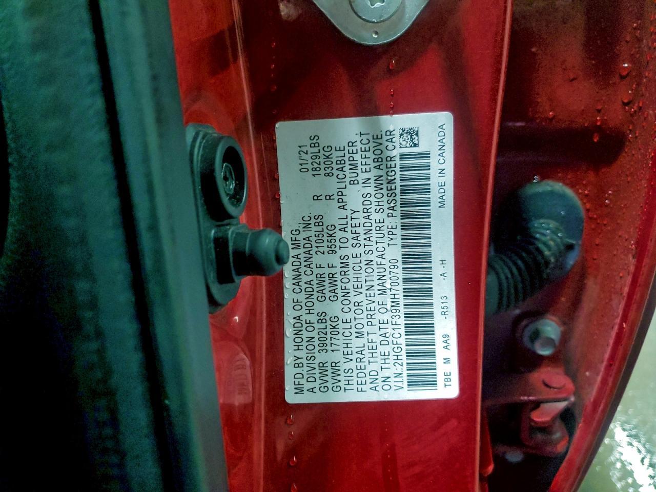 2021 HONDA CIVIC