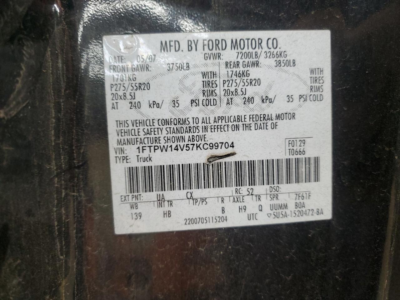 2007 FORD F-150