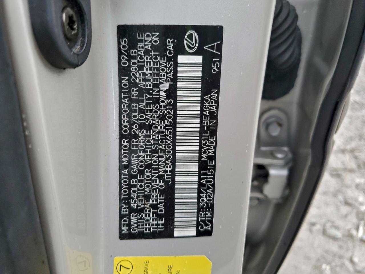 2006 LEXUS ES 330