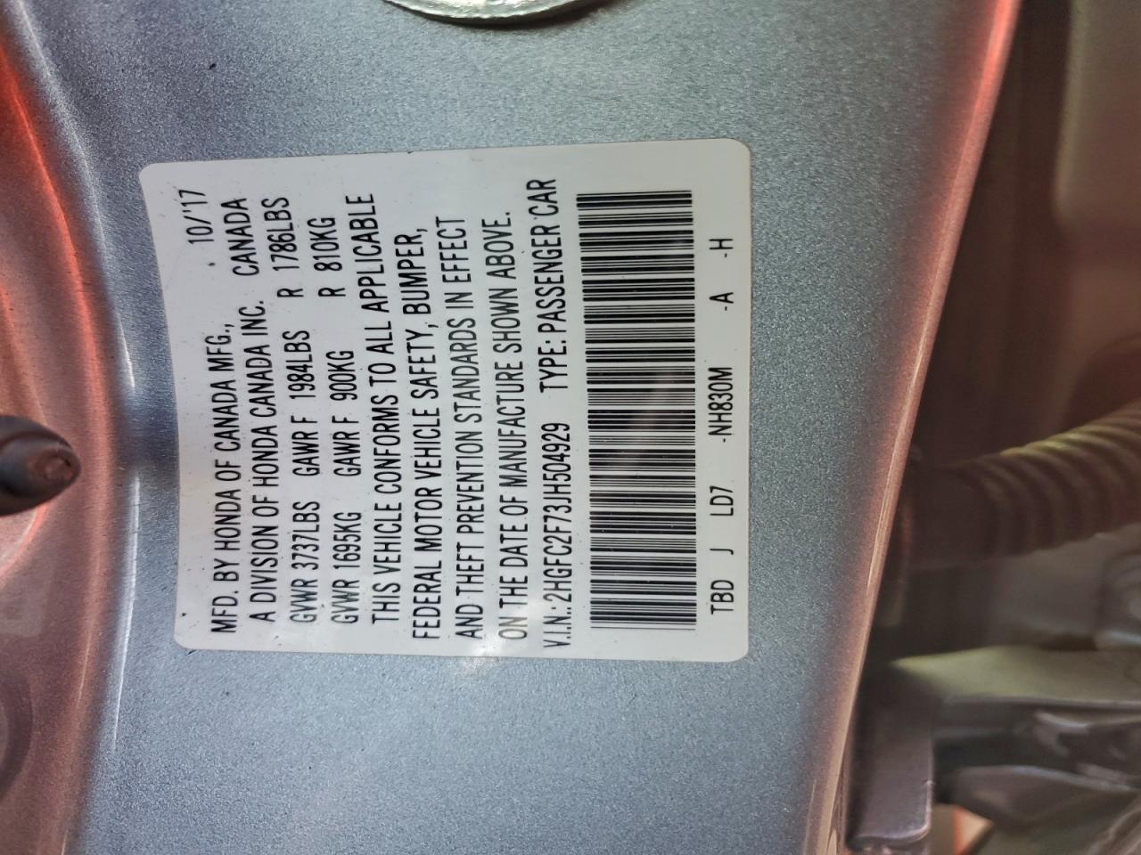 2018 HONDA CIVIC