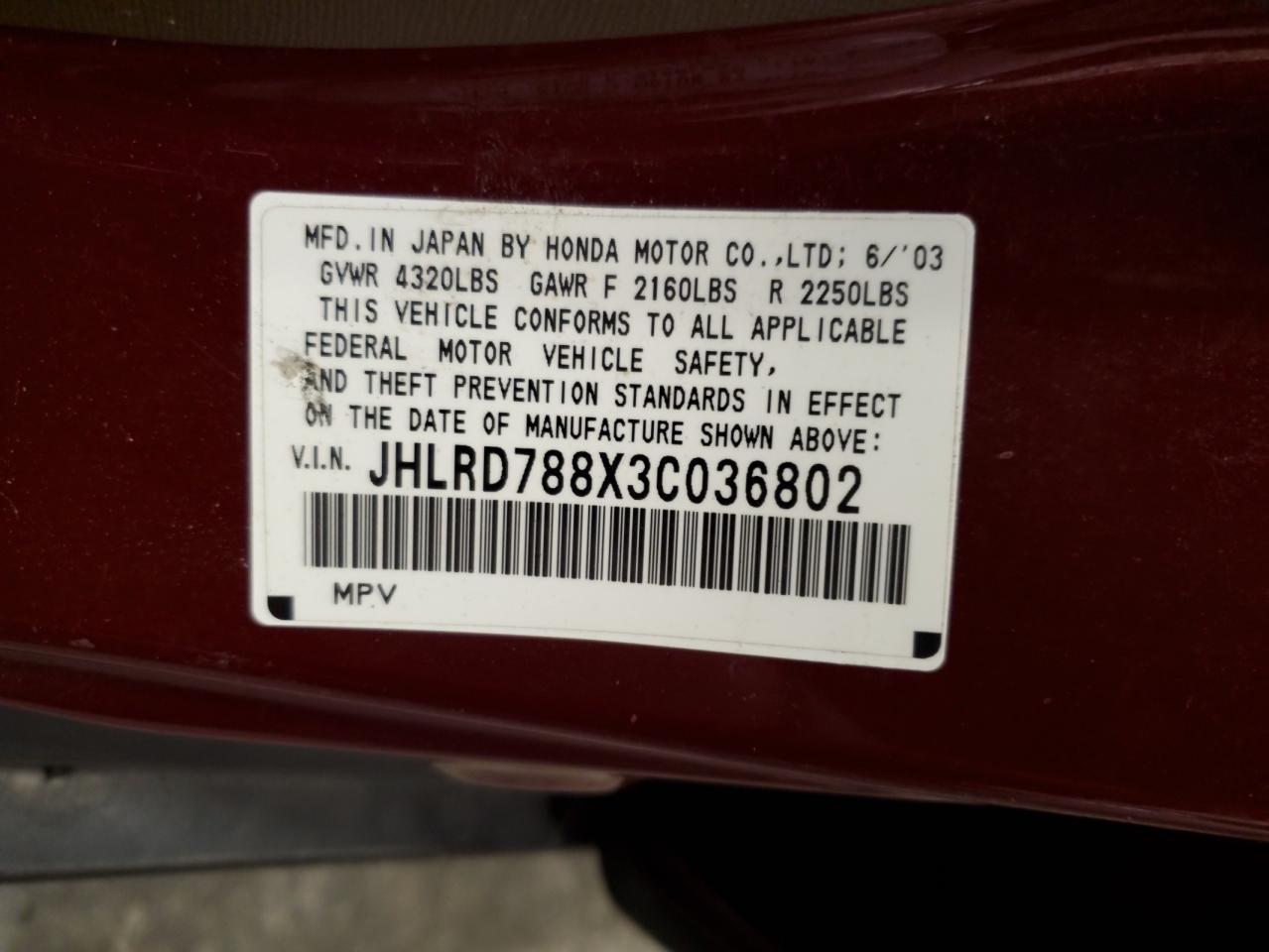 2003 HONDA CR-V